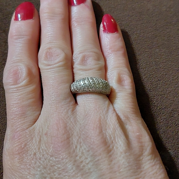 Genuine Diamonds in Sterling Silver Ring Size 5! 💍 - Picture 7 of 9